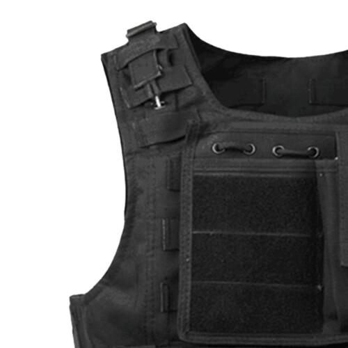 Lightweight Men's Military Vest, Adjustable, Multi-Function, Black 2