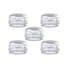 Set da 5 pezzi di coperture trasparenti in ABS per manopole del fornello, sicure per i bambini, dimensioni 6x6x4cm