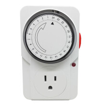 Mechanischer Timer für Haushaltsgeräte, programmierbarer Steckdosentimer, energiesparender Smart-Home-Timer mit 24-Stunden-Zyklus und Erdungsschutz