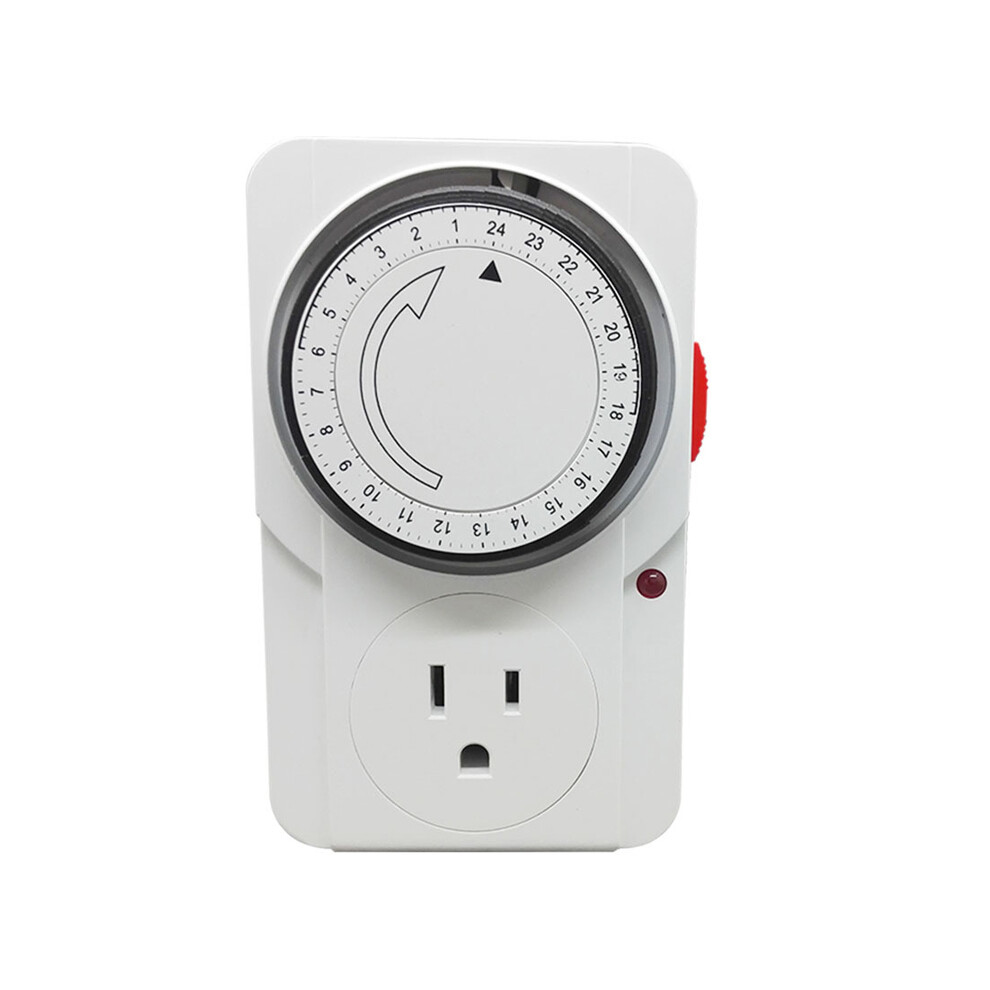 Energy-Saving Home Automation Timer Mechanical Timer For Home Appliances Plug-In Programmable Outlet Timer 24 Hour Cycle Grounded Timer Flame 9464372499274