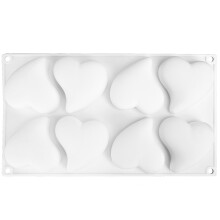 Romantic Creations, matriță din silicon alimentar durabilă în formă de inimă pentru ciocolată, fudge-uri, prăjituri și bomboane,