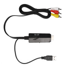 HD-zu-AV-RCA-Konverterkabel 480i/576i Male zu Male Schwarz