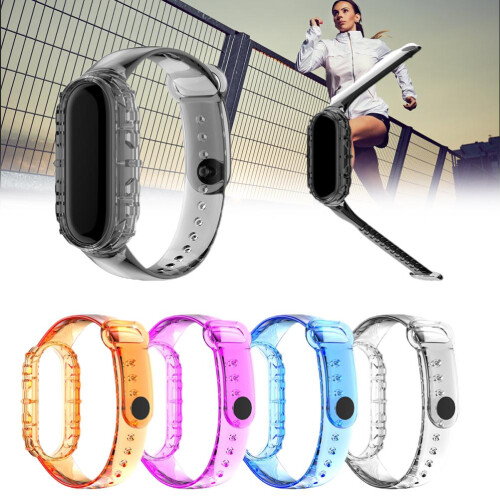 Θήκη με προστατευτικό οθόνης για Xiaomi Mi Band8 9, μαλακό υλικό σιλικόνης, ανθεκτικό 1