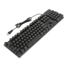 Clavier Gaming USB 104 touches rétroéclairé respirant étanche ergonomique noir