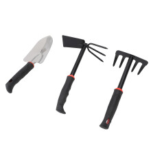 Ferramenta de jardim multifuncional, enxada/rastelo de dupla função com lâmina de aço carbono resistente à ferrugem para capinar, cavar e afofar