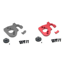 2set RC Car Motor Mount Holder with Motor Gear for 144001 124019 124018 RC Spare Parts Red & Titanium