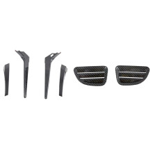 1set for Pajero Sport 2020 Left Hand Drive Gear Shift Knob Frame & 2x Front Upper Air Vent Outlet Cover Trim