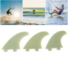 3pcs Jade Nylon Plastic Surfboard Tail Fins Set Lightweight for Long Board