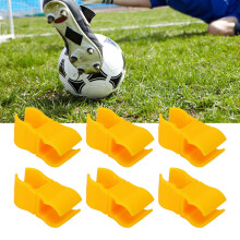 10Pcs Yellow Plastic Football Flag Pole Clip, 25mm Diameter