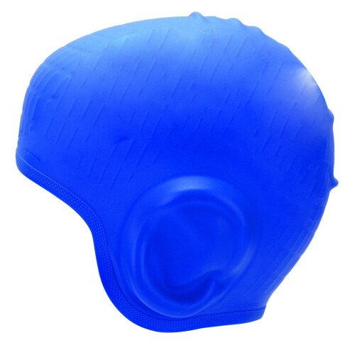 Wasserdichte Silikon-Badekappe mit Ohrenschutz,