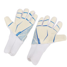Ein Paar Torwarthandschuhe mit starkem Latex-Griff, atmungsaktivem Nylon und Fingerschutz