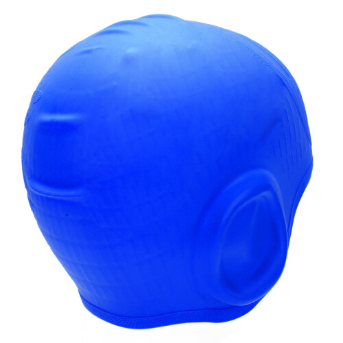 Wasserdichte Silikon-Badekappe mit Ohrenschutz, 1