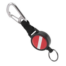 Portable Stainless Spring Rope Lanyard with Key Ring for BCD Gear