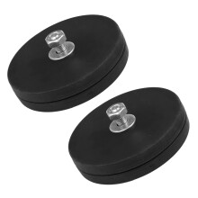 4Pcs 45KG Powerful Neodymium Magnet Disc Rubber Costed D88x8Mm M8 Thread Surface LED Light Camera Car Mount Magnet