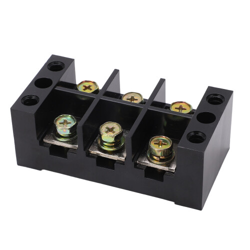 Sturdy 3 Position Circuit Terminal Block 100A 600V for Large Currents 2