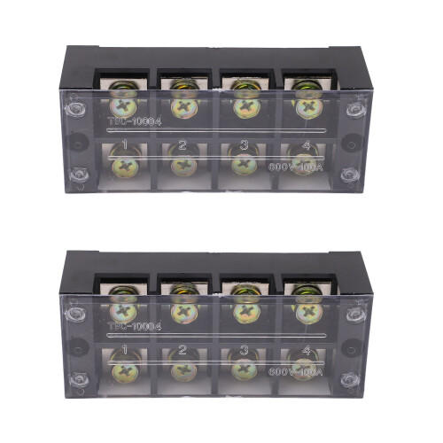 Large Current Terminal Strip Block 100A 600V Easy Wiring 2 Pcs 1