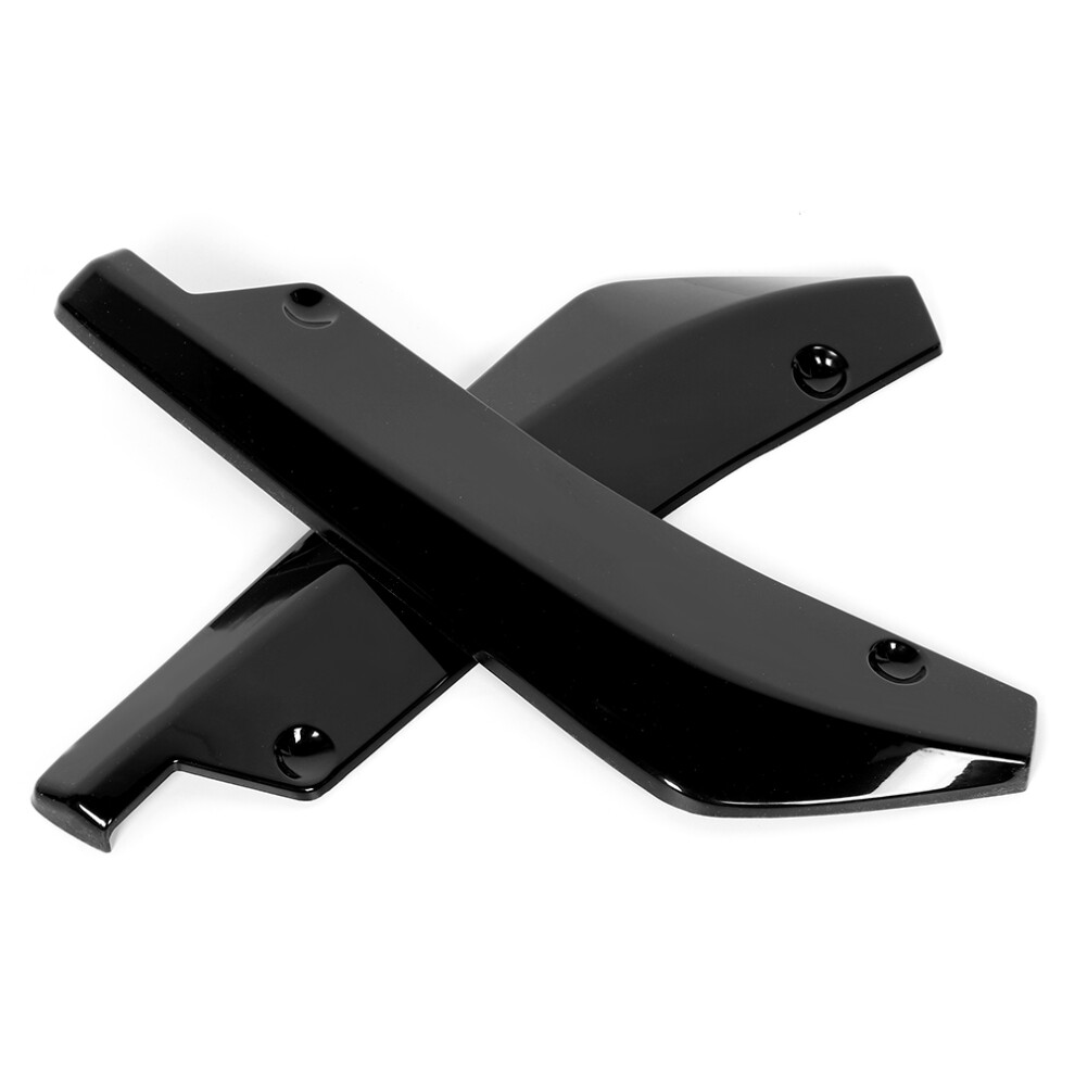 Universal Glossy Abs Spoiler Rear Bumper Protective Cover Lip Diffuser Black 7901379859974