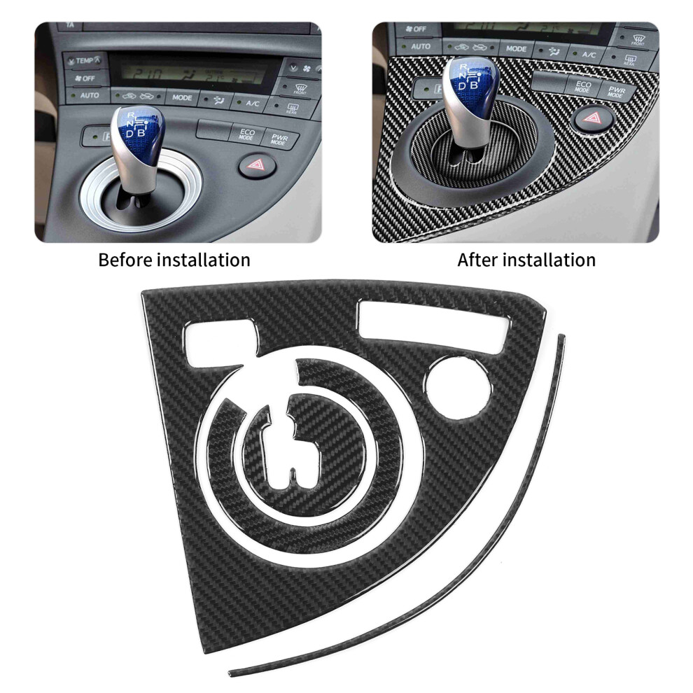 4 Pcs Carbon Fiber Gear Shift Panel Cover For Prius 2012Â2015 Lhd 9361379176446