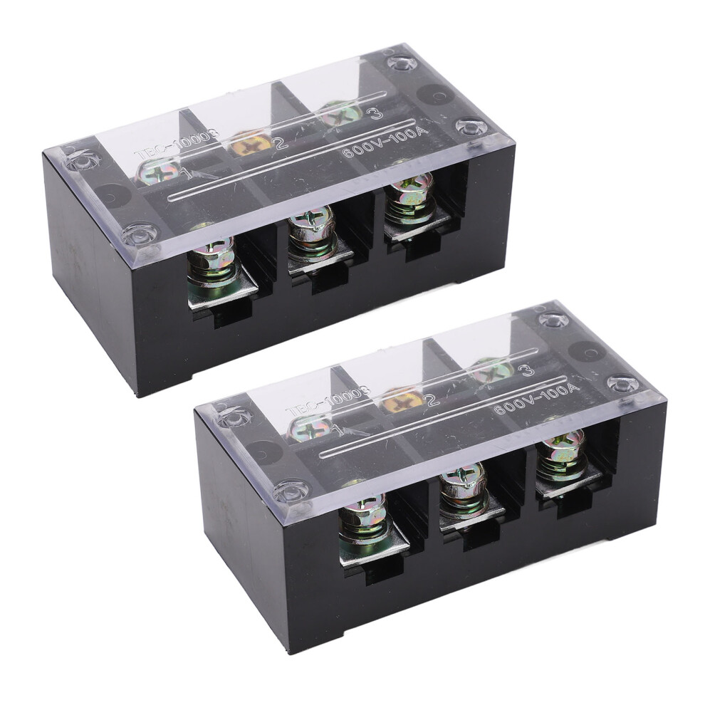 Terminal Block Strip 100A 600V Dual Row 3 Bits For Lighting Systems 4641372319695