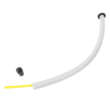 Tubo umidificatore a F per violoncello in gomma con indicatore di umidità, bianco