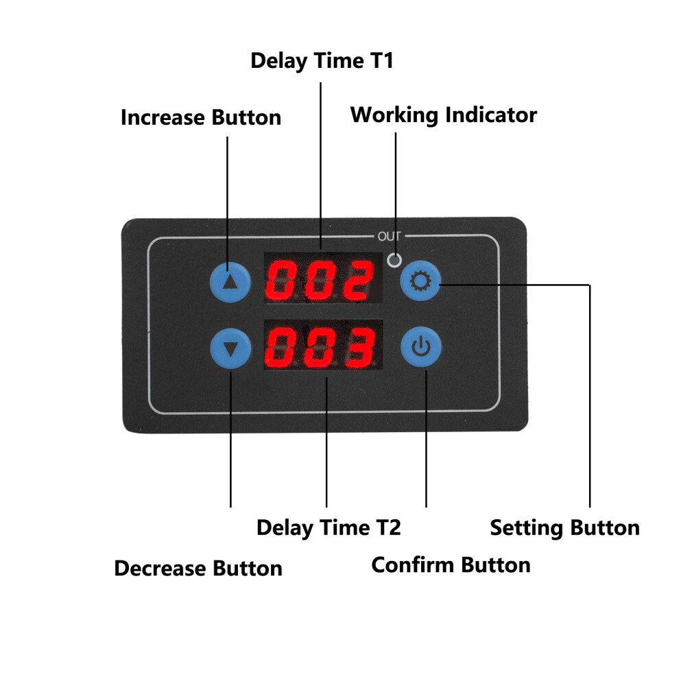 Timer-Relaismodul LCD-Anzeige
