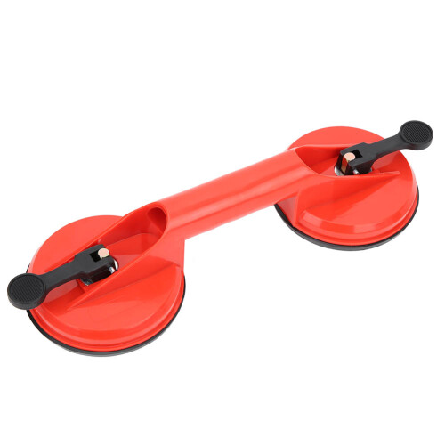 Double Suction Cup Glass Puller Essential Tool High Safety Factor Sturdy Frame Durable Plastic Body Easy To Use Powerful Suction Premium Aluminum 2