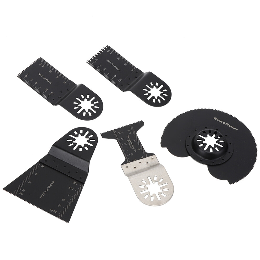 Durable 5Pcs Oscillating Saw Blades High Carbon Steel For Wood Plastic Work 9321382705828