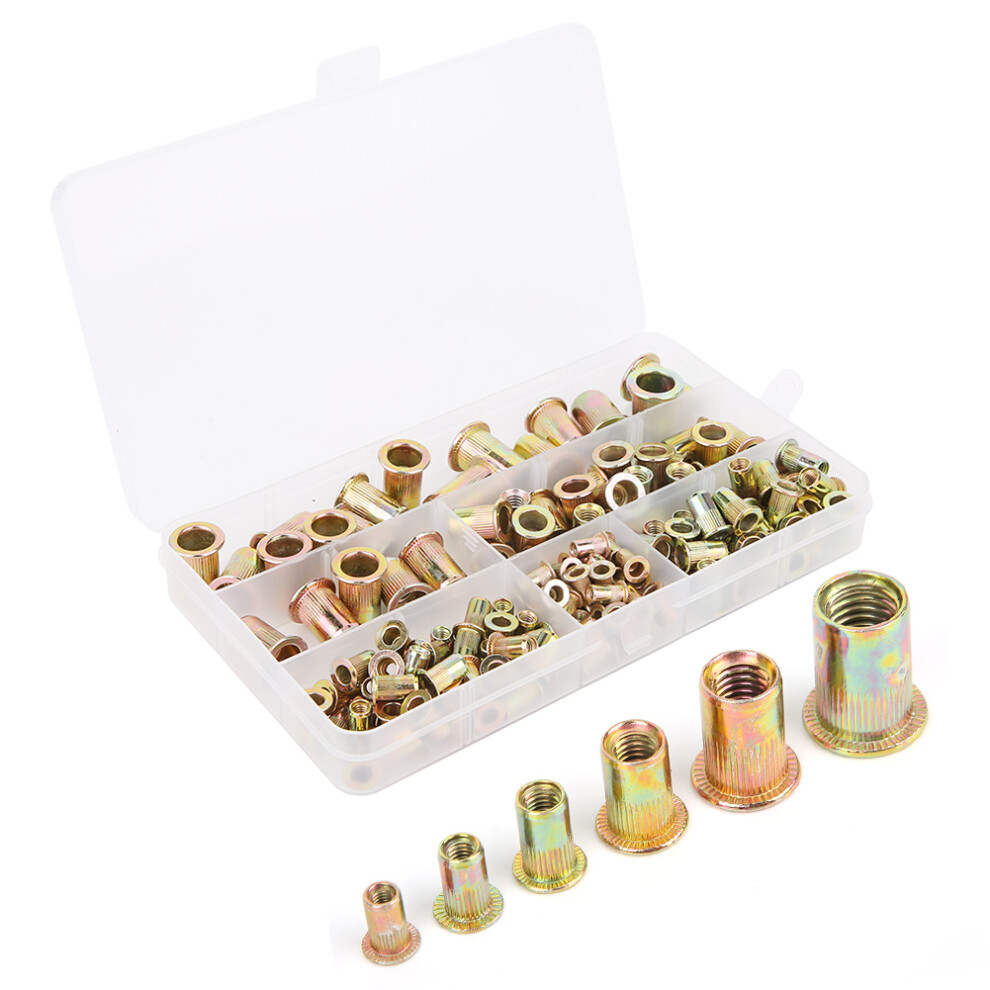 150Pc Zinc Alloy Rivet Nut Set M3-M10 Fastener Hardware Assortment 7901379715119