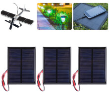 Set of 3 Solar Panel Cells DC4V 150mA Polycrystalline Silicon with 30cm Cable