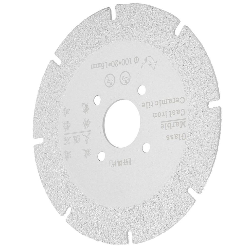 Brazed Diamond Saw Blade 100X20x15mm Marble Cutting & Grinding Wheel 3611378715242