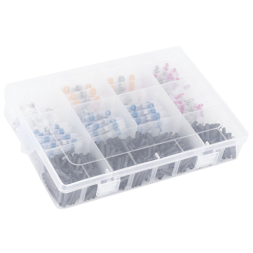 600Pcs Waterproof Heat Shrink Wire Butt Terminals, Assorted Colors 9471378184585