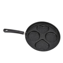 Four Hole Omelette Pan, Ergonomic Handle Frying Pan Made From Premium Iron For Healthy Oil-Free Cooking And Easy Clean-Up In Your Kitchen