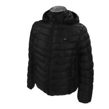 Beheizte Jacke Schwarz XL Thermostat Elektrischer Mantel für Männer und Frauen
