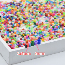 4800 pezzi di perline a tubo in plastica da 5 mm, perline per fai da te, spacer, 24 colori con scatola