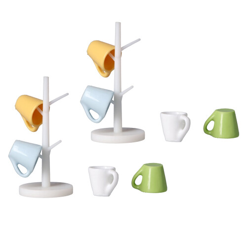 Puppenhaus-Getränkehalter und Tasse,
