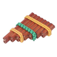 Puppenhaus-Bambus-Panflöte - 1 Stück, 8 5 cm,Natur