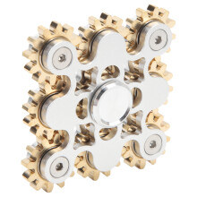 Engrenage articulé en métal pour soulagement du stress - Design durable en métal argenté