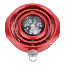 Aluminum Alloy Fingertip Gyroscope Stress Relief Toy 4.2x1.2x4.7cm Red