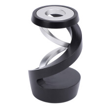 Levitating Spiral Gyroscope Desktop Ornament Aluminum Alloy Black Silver