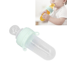 Süßer mintgrüner weicher Silikon-Baby-Futternapf mit Quetschlöffel