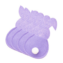 Set of 4 Rabbit Cutlery Bags Fork Storage Pouches Rabbit-Purple