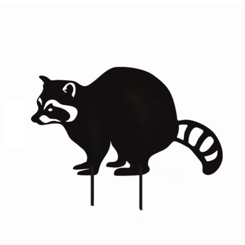 Metall-Waschbär-Gartenstecker für den-hockender Waschbär