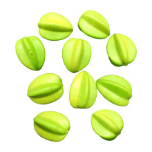 10pc Simulated Carambolas Fake Carambolas-Green carambola
