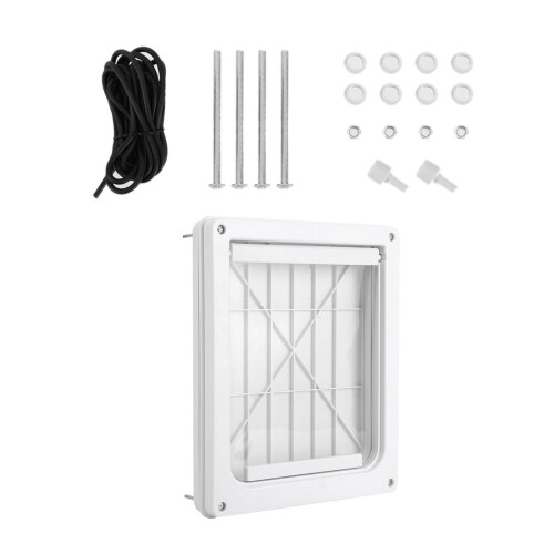 Pet Door Removable Panel Locking Security Lock Plastic Cat-S