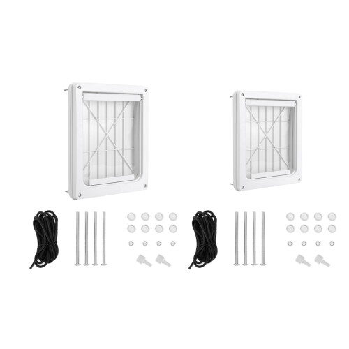 Pet Door Removable Panel Locking Security Lock Plastic Cat-S 1