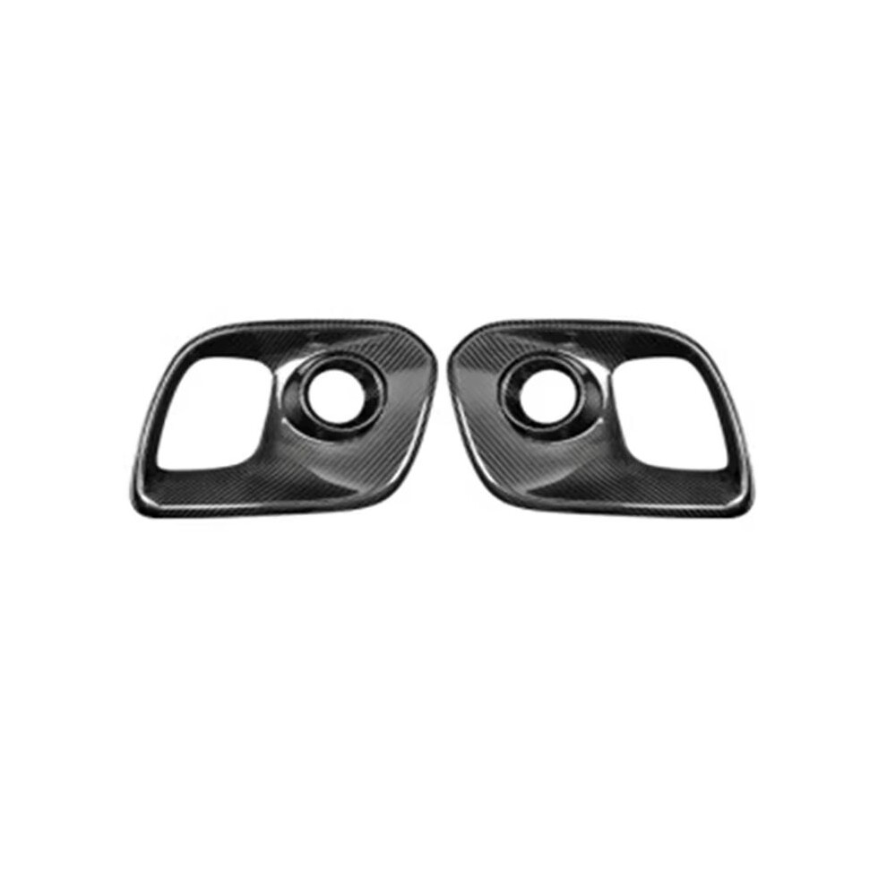 Real Carbon Fiber Car Front Grill Trim Fog Lamp Surround Cover For Abarth 2017+ Front Fog Lamp Bezel Trim 6031316741091