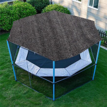 Trampoline Top Shade Cover, Outdoor Sun Protection Net,Sun Shade Cover,UV & Leaves Trampoline Canopy 10FT 6 Poles
