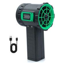650W Powerful Fan 240km/H Brushless Motor Air Blower Battery Level Indicator Snow Removal Outdoor Blower Green