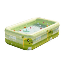 Piscine Gonflable Pliante et Épaisse en PVC pour Enfants et Bébés, Rectangulaire, 1 Drain, Idéale pour une Utilisation en Extérieur.