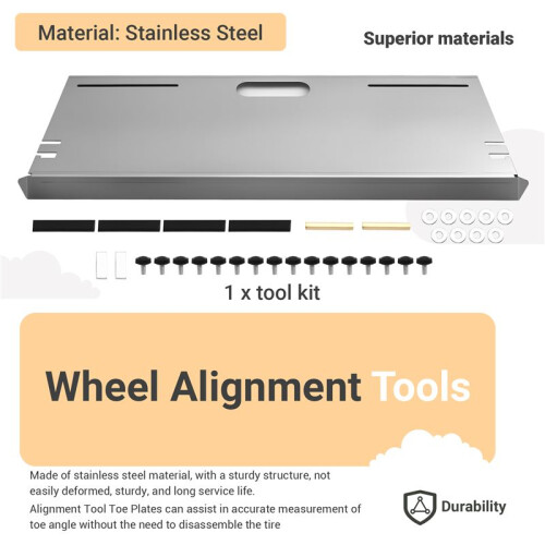 Wheel Alignment Tool Toe Angle Measurement Tool Plate Alignment Rods and Slots Accessories Alignment Tool Toe Plates 1